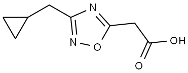 2-(3-(cyclopropylmethyl)-1,2,4-oxadiazol-5-yl)acetic acid Structure