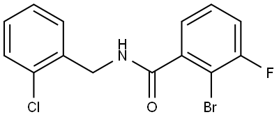 2-Bromo-N-[(2-chlorophenyl)methyl]-3-fluorobenzamide Structure