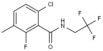 6-Chloro-2-fluoro-3-methyl-N-(2,2,2-trifluoroethyl)benzamide Struktur