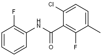 6-Chloro-2-fluoro-N-(2-fluorophenyl)-3-methylbenzamide,1516263-84-5,结构式