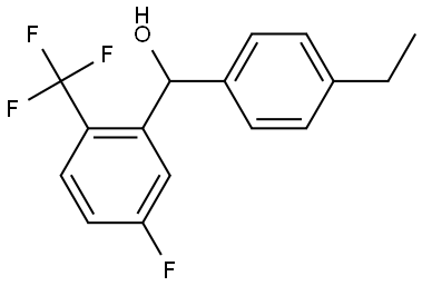 α-(4-Ethylphenyl)-5-fluoro-2-(trifluoromethyl)benzenemethanol Structure