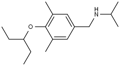 4-(1-Ethylpropoxy)-3,5-dimethyl-N-(1-methylethyl)benzenemethanamine Structure