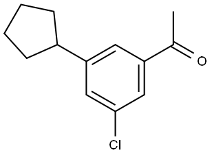 1-(3-chloro-5-cyclopentylphenyl)ethanone,1517299-64-7,结构式