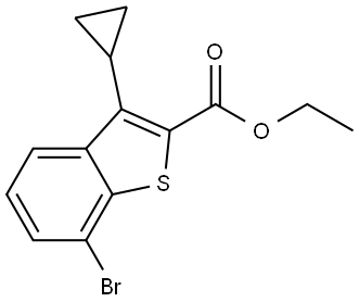 ethyl 7-bromo-3-cyclopropylbenzo[b]thiophene-2-carboxylate,1517557-03-7,结构式