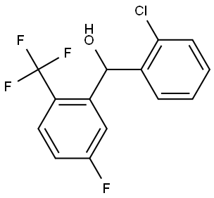 α-(2-Chlorophenyl)-5-fluoro-2-(trifluoromethyl)benzenemethanol 结构式