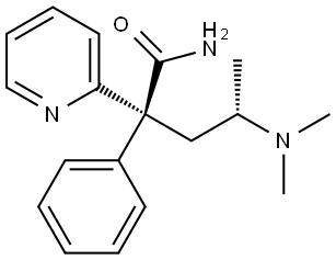 2-Pyridineacetamide, α-[2-(dimethylamino)propyl]-α-phenyl-, [S-(R*,R*)]- Structure