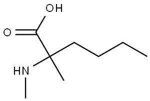2-甲基-2-(甲氨基)己酸, 1518540-07-2, 结构式