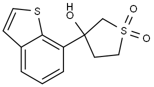 Thiophene-3-ol, 3-benzo[b]thien-7-yltetrahydro-, 1,1-dioxide Structure