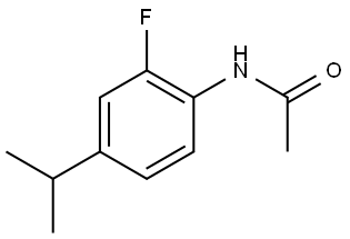 N-(2-fluoro-4-isopropylphenyl)acetamide 结构式