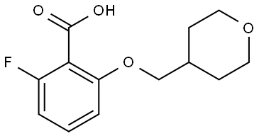 2-Fluoro-6-[(tetrahydro-2H-pyran-4-yl)methoxy]benzoic acid 结构式