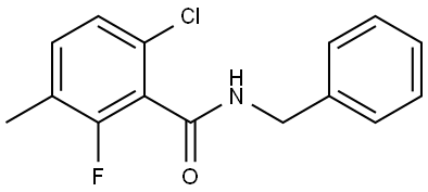 6-Chloro-2-fluoro-3-methyl-N-(phenylmethyl)benzamide Structure