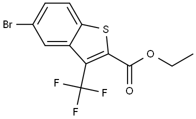 ethyl 5-bromo-3-(trifluoromethyl)benzo[b]thiophene-2-carboxylate Struktur