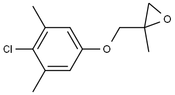 2-[(4-Chloro-3,5-dimethylphenoxy)methyl]-2-methyloxirane 结构式