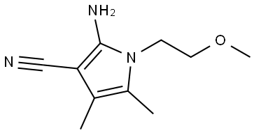 2-Amino-1-(2-methoxy-ethyl)-4,5-dimethyl-1H-pyrrole-3-carbonitrile 结构式