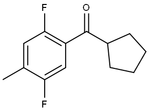 Cyclopentyl(2,5-difluoro-4-methylphenyl)methanone Structure