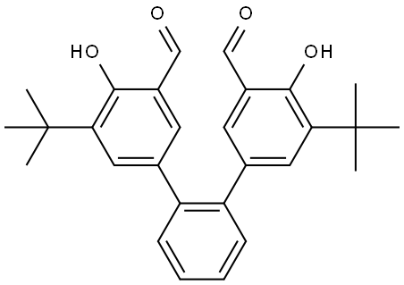 5,5''-di-tert-butyl-4,4''-dihydroxy-[1,1':2',1''-terphenyl]-3,3''-dicarbaldehyde Structure
