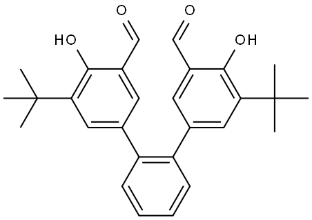 5,5''-di-tert-butyl-4,4''-dihydroxy-[1,1':2',1''-terphenyl]-3,3''-dicarbaldehyde Struktur