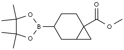 Methyl 4-(4,4,5,5-tetramethyl-1,3,2-dioxaborolan-2-yl)bicyclo[4.1.0]heptane-1-carboxylate Struktur