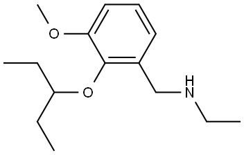 N-Ethyl-2-(1-ethylpropoxy)-3-methoxybenzenemethanamine 结构式