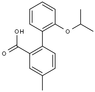 4-Methyl-2'-(1-methylethoxy)[1,1'-biphenyl]-2-carboxylic acid 结构式