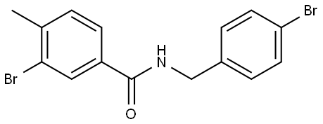 3-Bromo-N-[(4-bromophenyl)methyl]-4-methylbenzamide 结构式