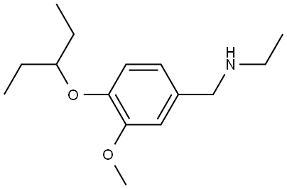 N-Ethyl-4-(1-ethylpropoxy)-3-methoxybenzenemethanamine Structure