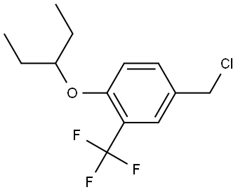 4-(Chloromethyl)-1-(1-ethylpropoxy)-2-(trifluoromethyl)benzene 结构式