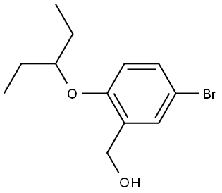 5-Bromo-2-(1-ethylpropoxy)benzenemethanol Structure