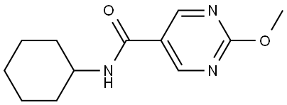 N-cyclohexyl-2-methoxypyrimidine-5-carboxamide Struktur