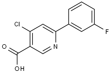 4-Chloro-6-(3-fluorophenyl)-3-pyridinecarboxylic acid Structure