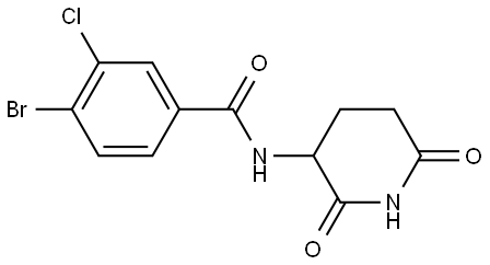 4-bromo-3-chloro-N-(2,6-dioxopiperidin-3-yl)benzamide,1542140-34-0,结构式