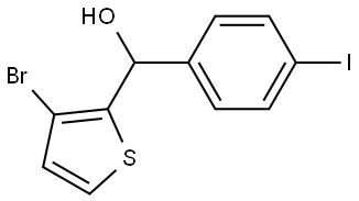 3-Bromo-α-(4-iodophenyl)-2-thiophenemethanol Structure