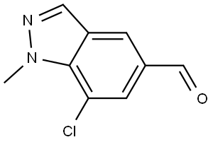 7-Chloro-1-methyl-1H-indazole-5-carboxaldehyde,1544714-88-6,结构式
