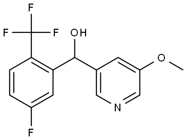 α-[5-Fluoro-2-(trifluoromethyl)phenyl]-5-methoxy-3-pyridinemethanol Structure