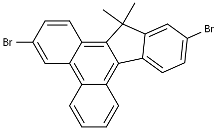 13H-Indeno[1,2-l]phenanthrene, 3,11-dibromo-13,13-dimethyl- Structure