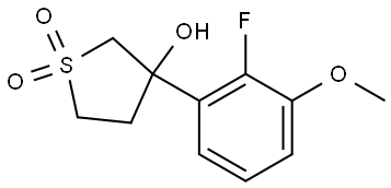 Thiophene-3-ol, 3-(2-fluoro-3-methoxyphenyl)tetrahydro-, 1,1-dioxide Structure