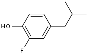 2-Fluoro-4-(2-methylpropyl)phenol,1549365-12-9,结构式