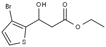 ethyl 3-(3-bromothiophen-2-yl)-3-hydroxypropanoate Struktur