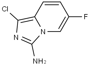 1-氯-6-氟咪唑并[1,5-A]吡啶-3-胺,1550791-23-5,结构式