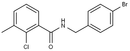 N-[(4-Bromophenyl)methyl]-2-chloro-3-methylbenzamide 结构式