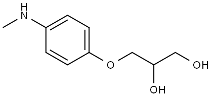 1,2-Propanediol, 3-[4-(methylamino)phenoxy]- Struktur