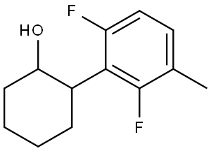 2-(2,6-Difluoro-3-methylphenyl)cyclohexanol Struktur
