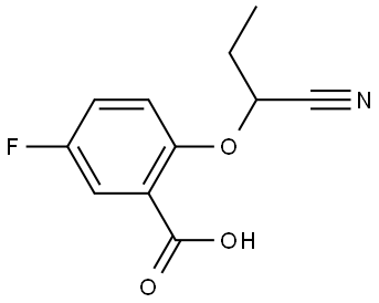 2-(1-cyanopropoxy)-5-fluorobenzoic acid Structure