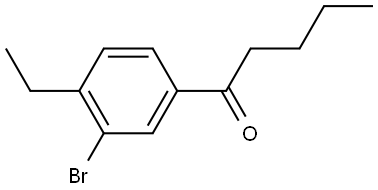 1-(3-Bromo-4-ethylphenyl)-1-pentanone Structure