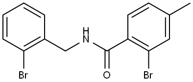 2-Bromo-N-[(2-bromophenyl)methyl]-4-methylbenzamide Structure