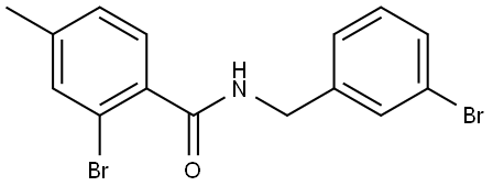 2-Bromo-N-[(3-bromophenyl)methyl]-4-methylbenzamide Structure