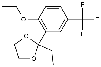 2-[2-Ethoxy-5-(trifluoromethyl)phenyl]-2-ethyl-1,3-dioxolane Structure