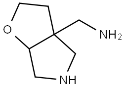 (六氢-2H-呋喃并[2,3-C]吡咯-3A-基)甲胺 结构式