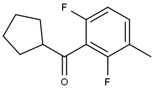 Cyclopentyl(2,6-difluoro-3-methylphenyl)methanone 结构式