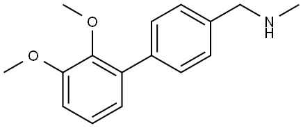 2',3'-Dimethoxy-N-methyl[1,1'-biphenyl]-4-methanamine,1554892-59-9,结构式